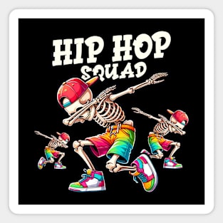 Hip Hop Squad – Vibrant Dabbing Skeleton Dab Dance Magnet